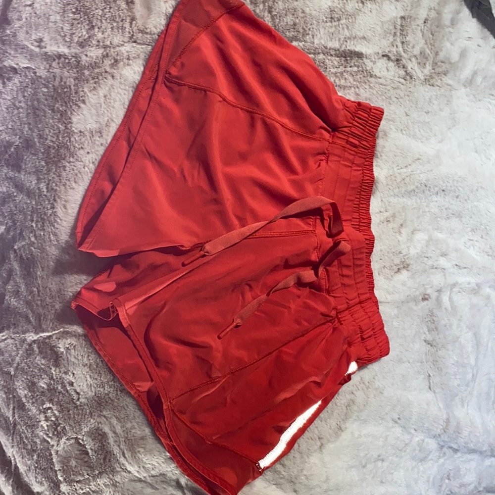 LuluLemon Hot pink Hotty Hot Shorts. Size 6.